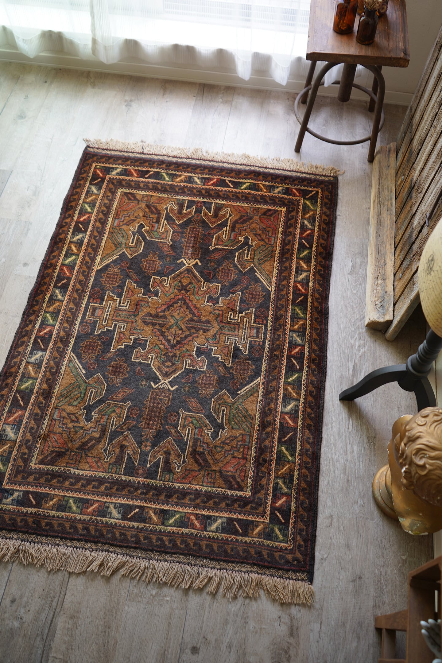 330】Vintage Afghan Adraskand Baluch rug 1960's | ヴィンテージラグ