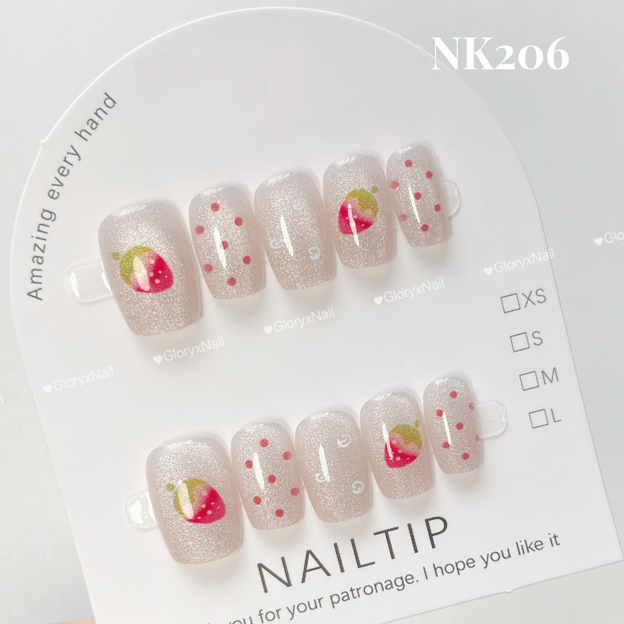 NK206 ネイルチップ サイズXS/S/M