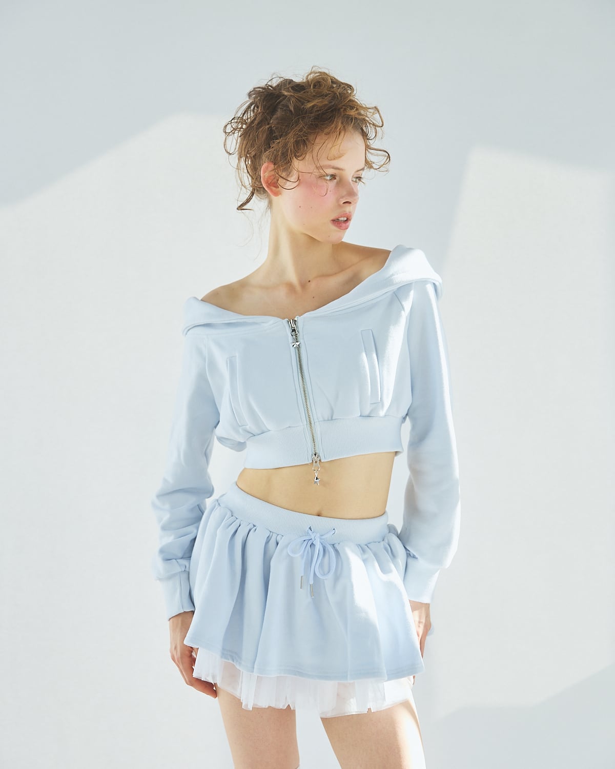 S/S チュールレイヤードスウェットミニスカート | lilLilly official