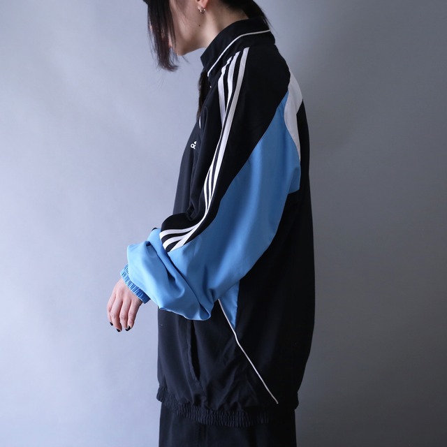 "adidas" 3-tone good coloring switching design over silhouette track jacket
