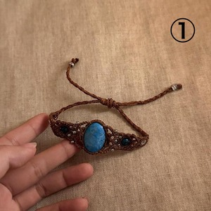 ハンドメイド おしゃれ 天然石 縄柄 手作り ブレスレット