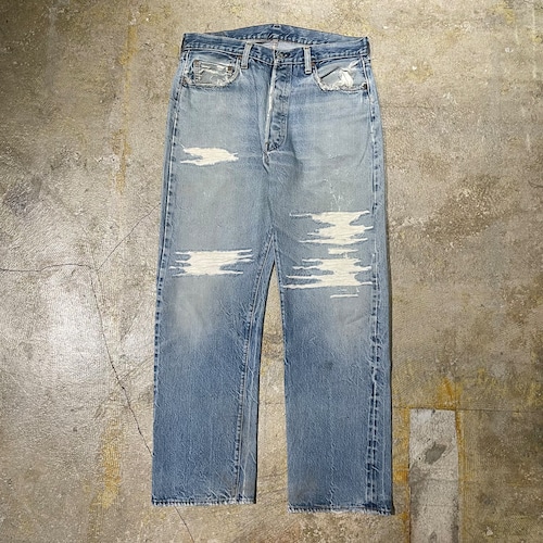 LEVIS 501 70s 66後期モデル DAMAGE DENIM PANTS