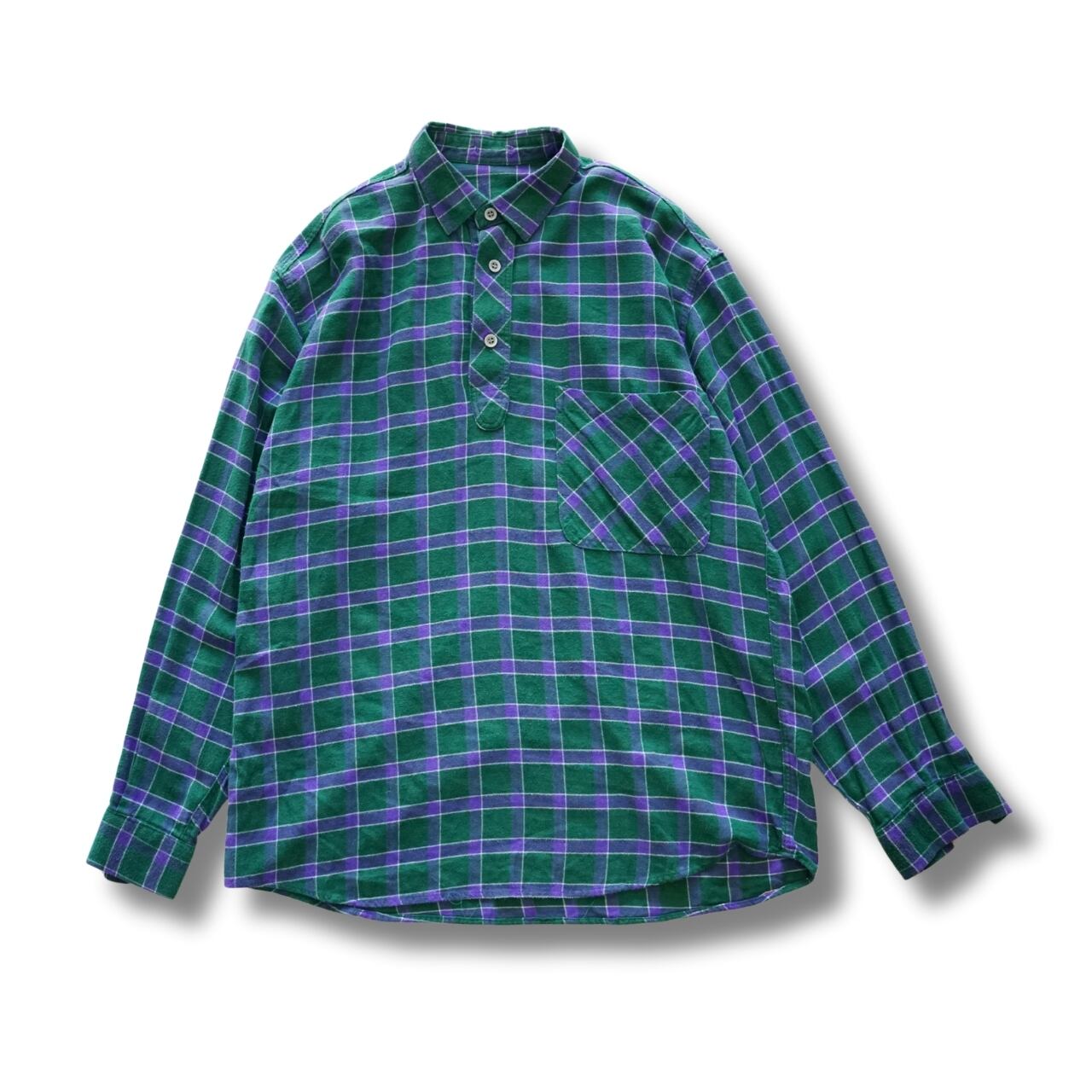 70s PENDLETON ペンドルトン（Outdoorsman）ウールシャツ（表記L・実寸