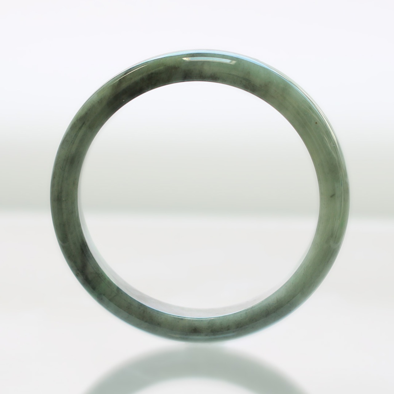 【内径 約58mm】 Marble Komaru 翡翠バングル A貨翡翠 jd_bg1439