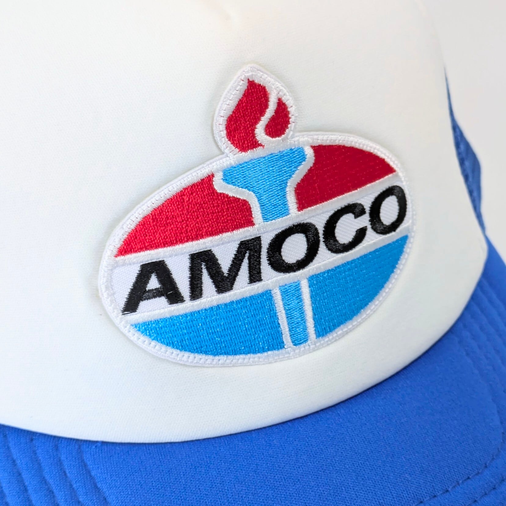 【 Mesh Cap / メッシュキャップ 】 AMOCO（アモコ） / BLUE / レーシングキャップ / ベースボールキャップ 〚アメリカン雑貨 アメトイ〛