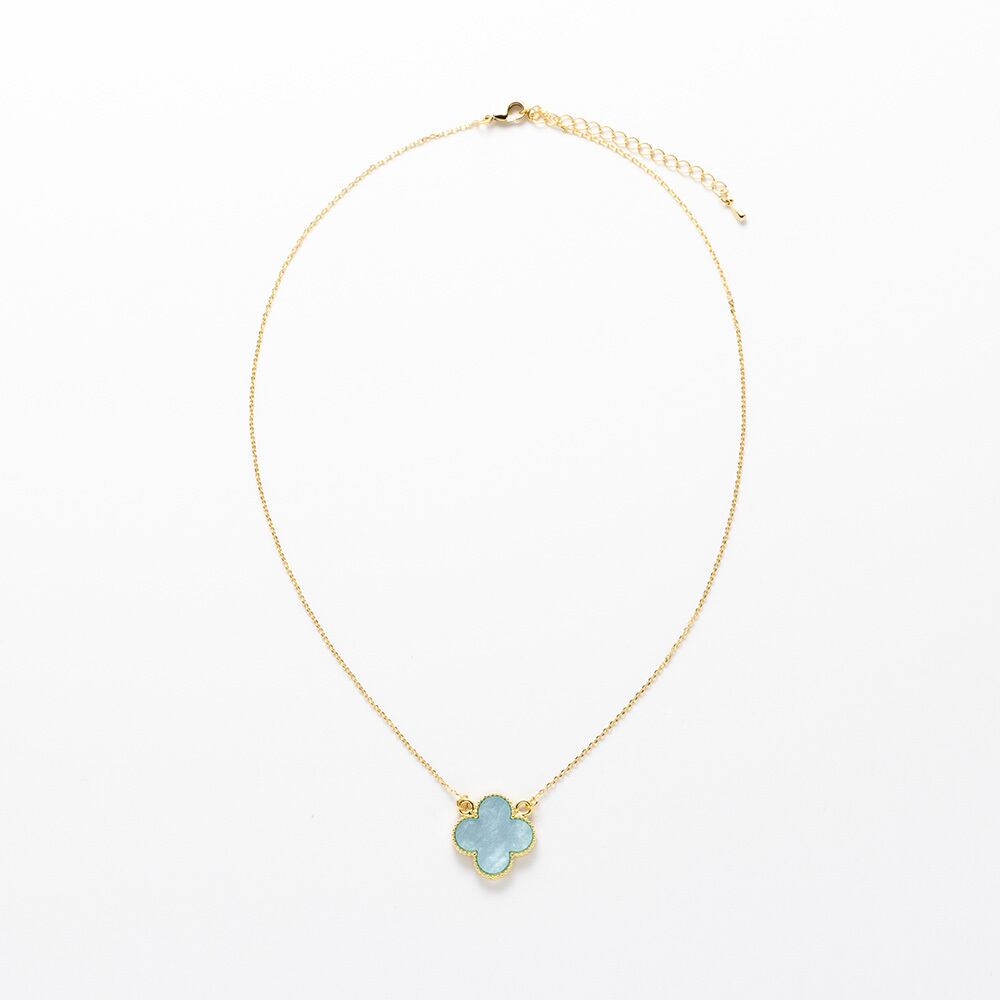 クローバー【9mm】ネックレス｜ターコイズブルー | ASK（アスク）