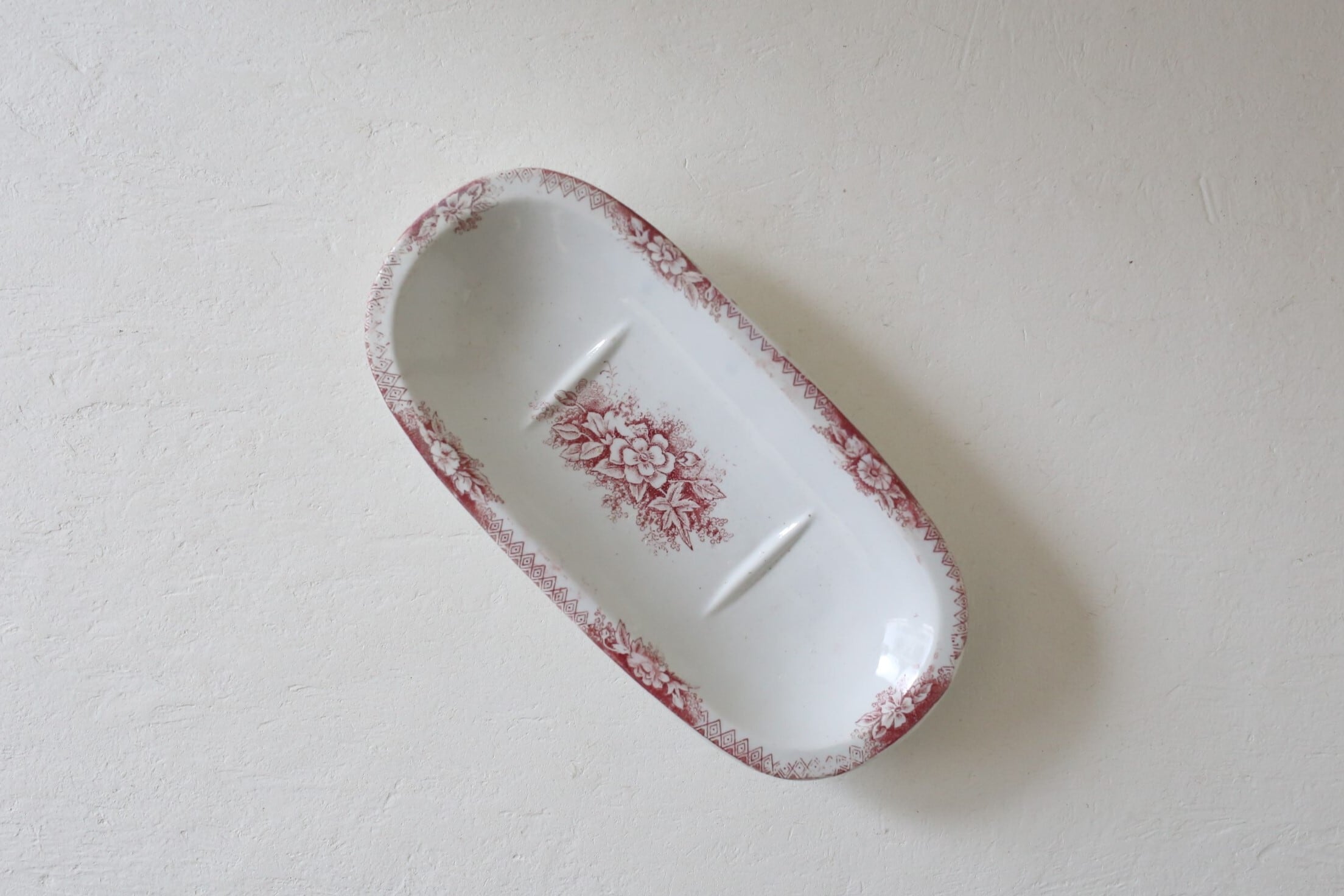 フランス アンティーク ヴィンテージ サンタマン?『JARDINIÈRE』 トレイ ブラシ置き N-03778