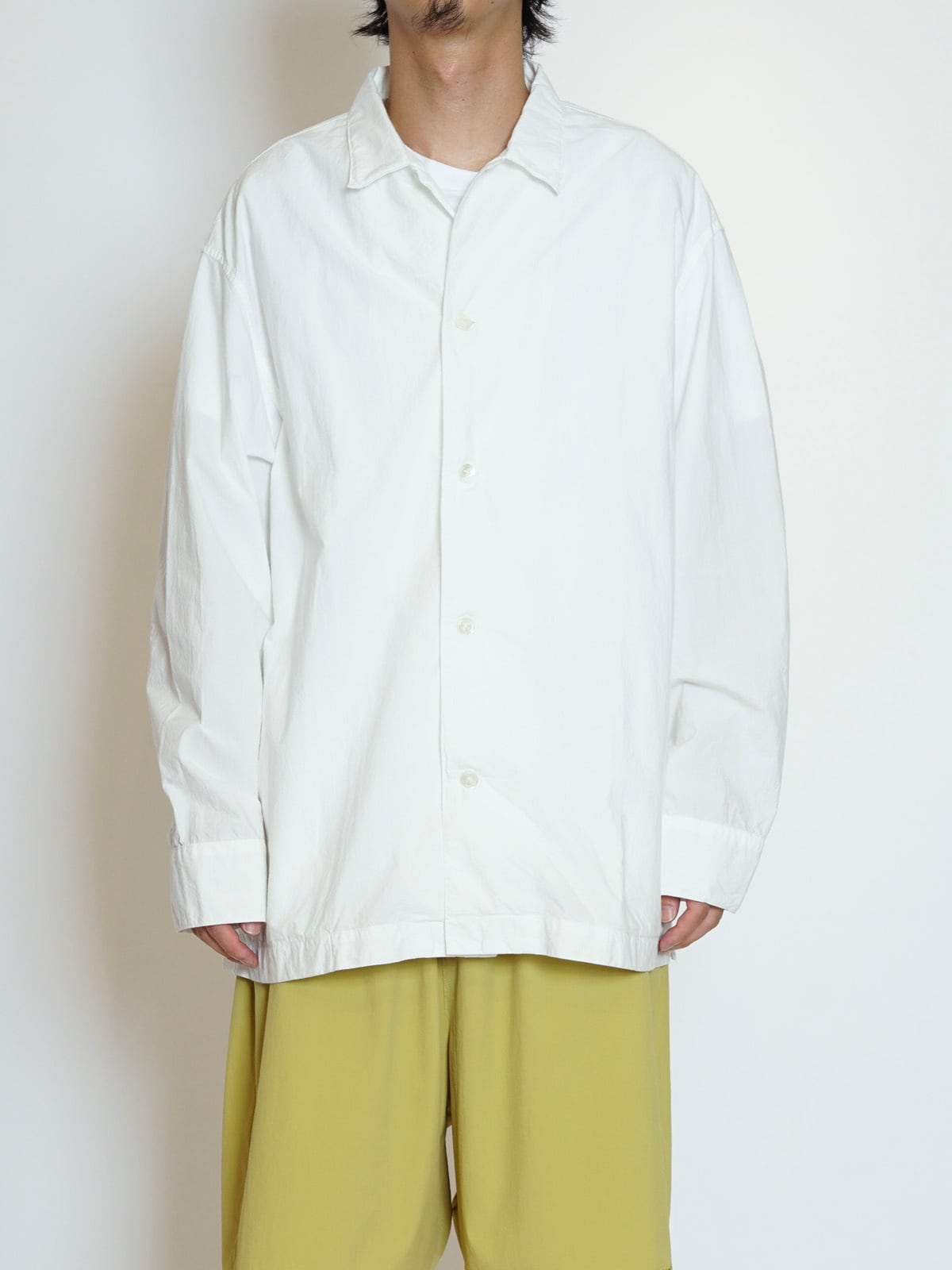 8G SHOOT オープンカラーシャツ　オープンカラー ホワイト　XL universal products. “ OPEN COLLOR SHIRTS ( White )” | H.inch