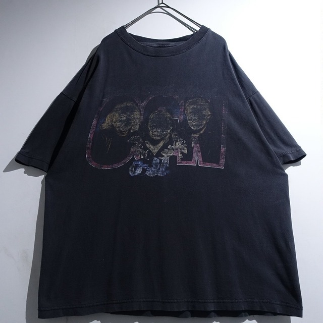 "CSN" Black 2003 World Tour Front & Back Print Band T- Shirt