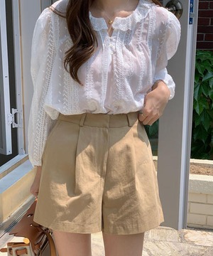 《即納商品》cranberry short pants (cream / beige / black)