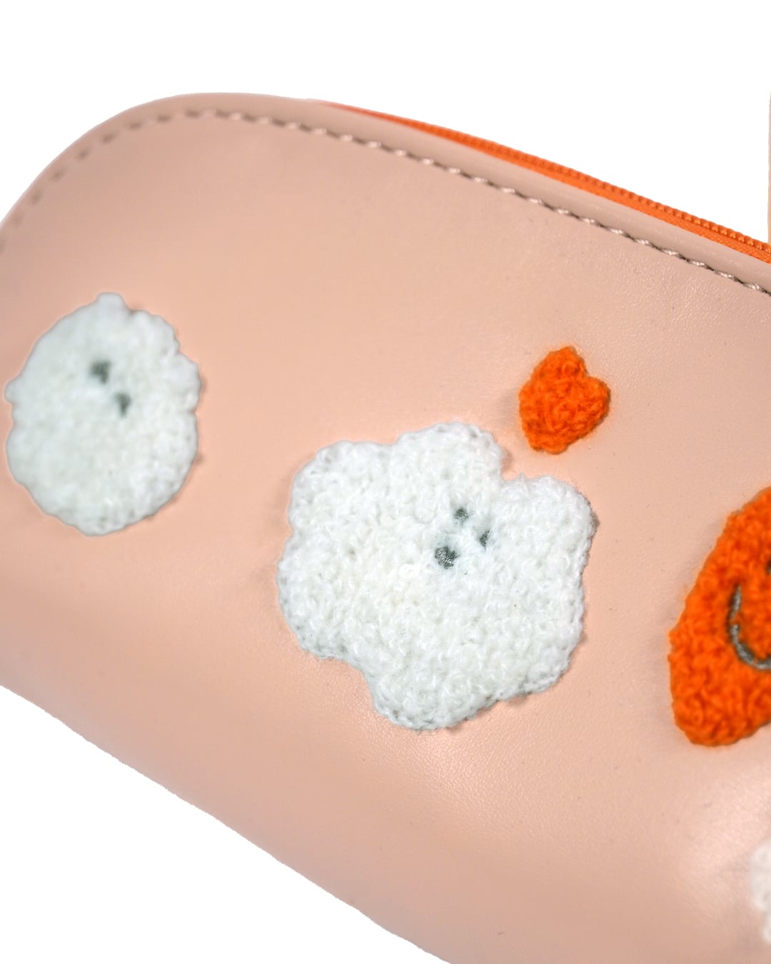お値下げ品】もくもくちゃんサガラ刺繍ロングポーチ/ピンク（MK-448