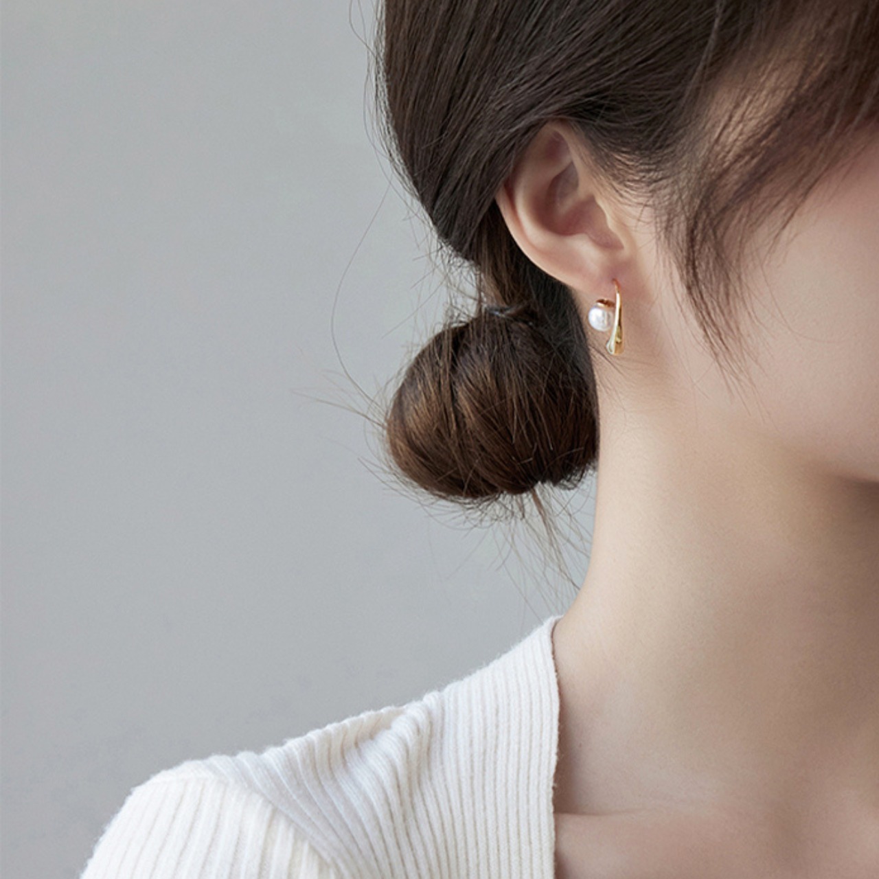 パール 2way フック ピアス 10184