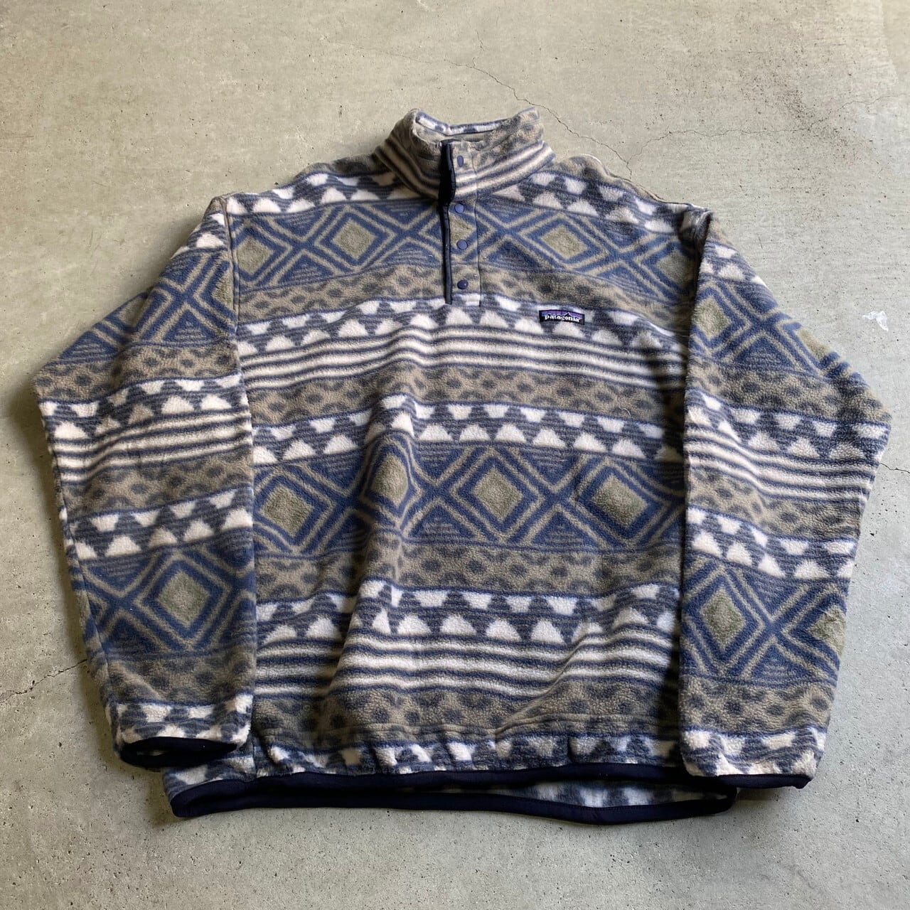 日本製お得 patagonia - 90's patagonia 総柄 シンチラスナップT