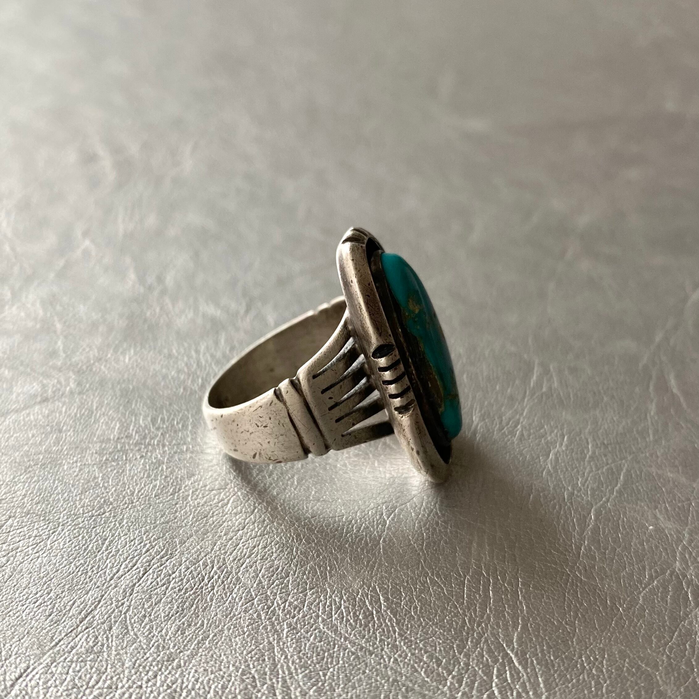 Vintage USA P.sanchez sterling turquoise ring ヴィンテージ ネイティブアメリカン フィリップ・サンチェス  シルバー925 天然石 ターコイズ リング