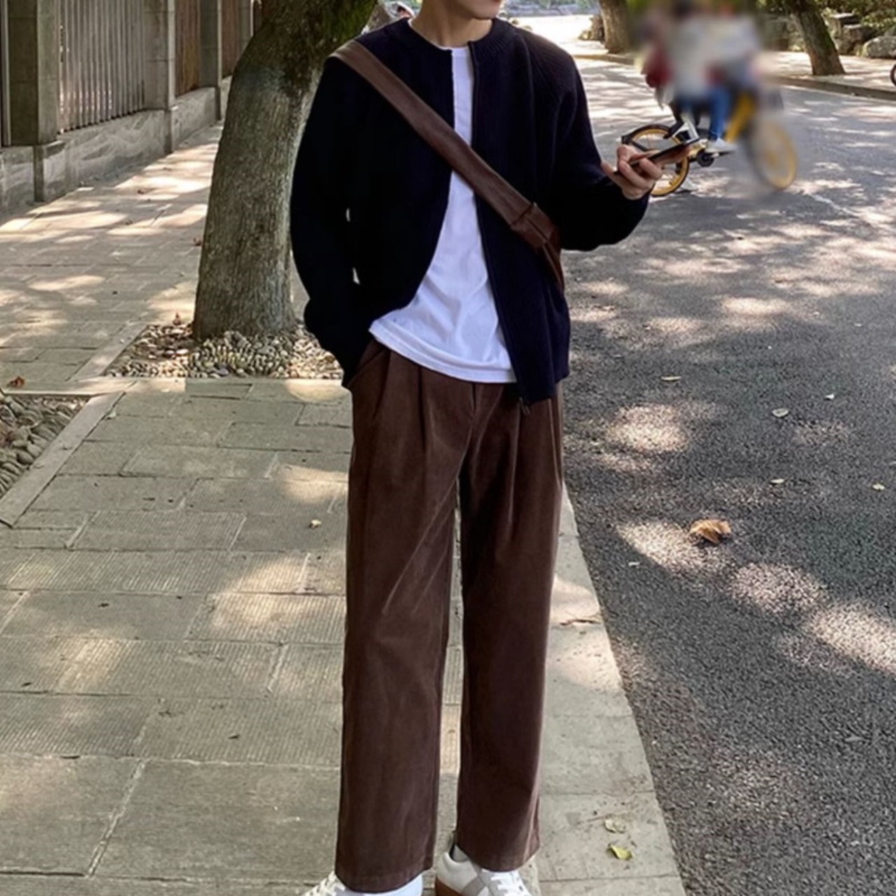 ジップアップシンプルカーディガン　921