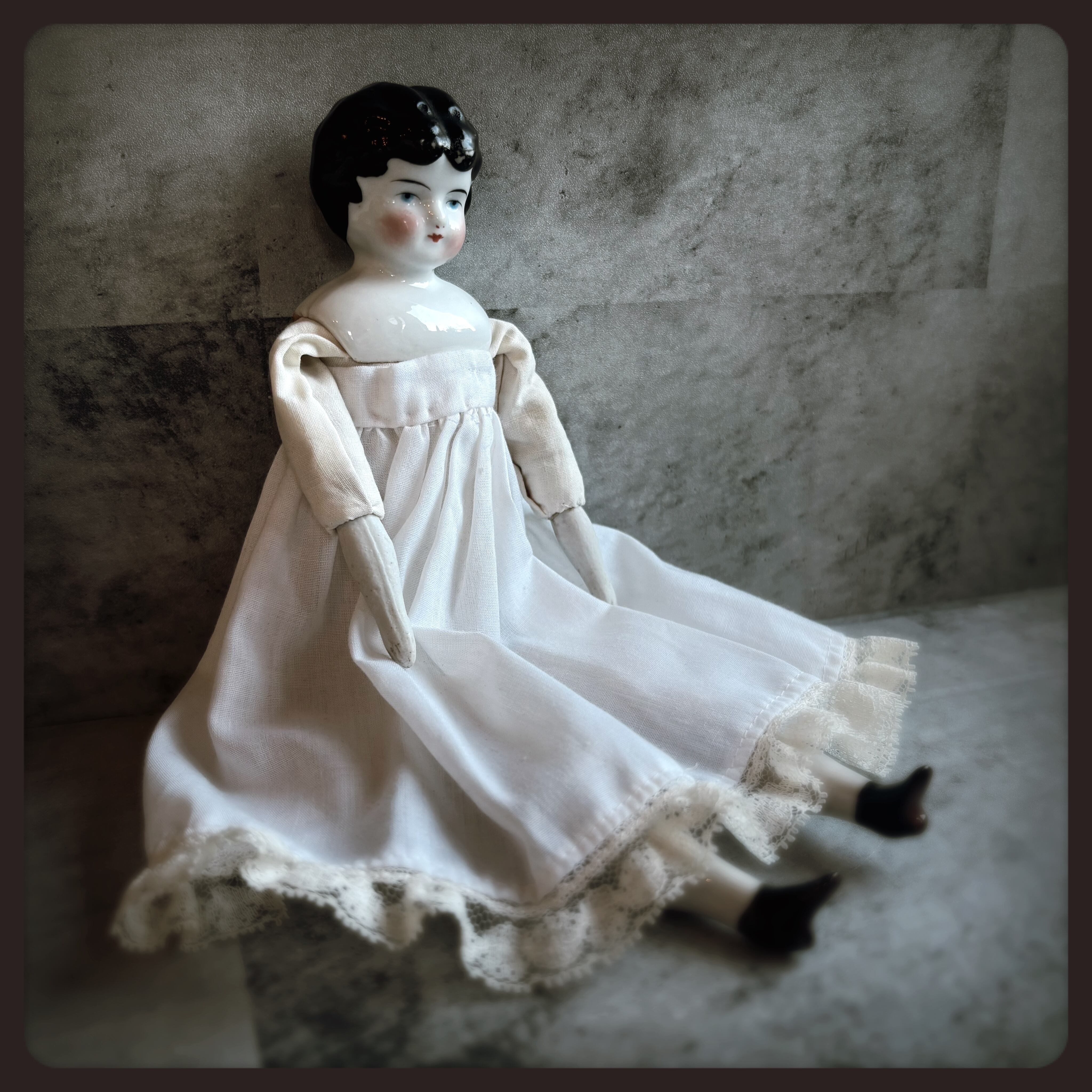 アンティーク　陶器人形　レディメイド作品　マリア　女像　オブジェ　古道具 アンティーク 陶器人形 レディメイド作品 マリア 女像 オブジェ 古道具