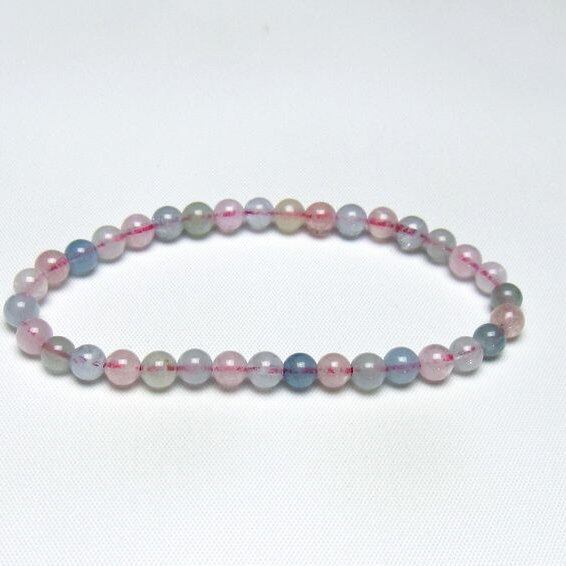 ミックスカラーベリル ブレスレット 5mm 一点物 メール便可 [M便 1/10] 111-48819