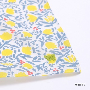 Summery flower garden and butterfly block print handkerchief