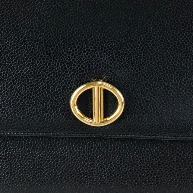 Christian Dior クリスチャン ディオール ショルダーバッグ ブラック CDロゴ レザー チェーン vintage ヴィンテージ オールド n5ndi6