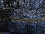 HUNGARY 1920~1940’s antique gather indigo wrap skirt