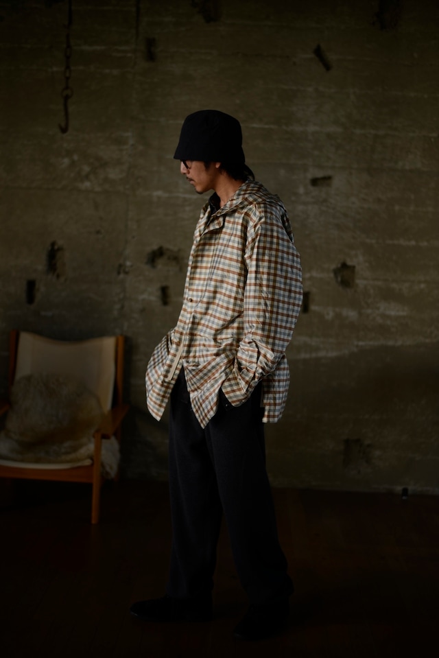 NICENESS / LEVENE SILK CHECK TAFFETA PARKA