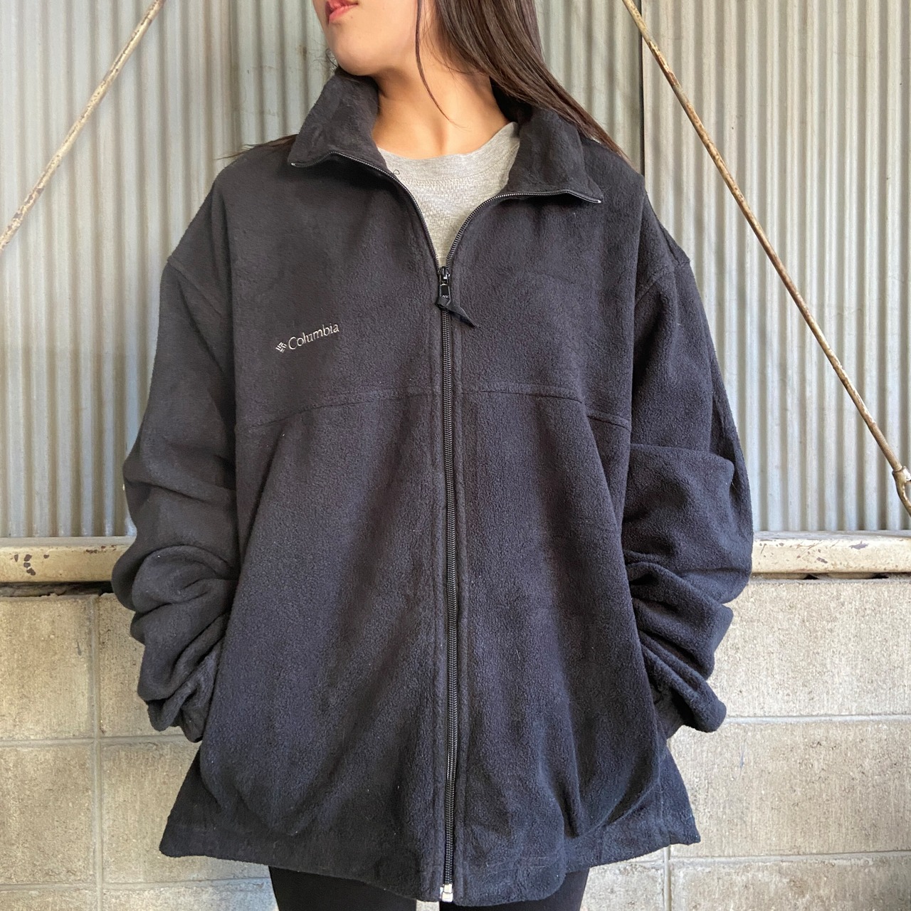 Columbia コロンビア フルジップ フリースジャケット メンズXL 古着 
