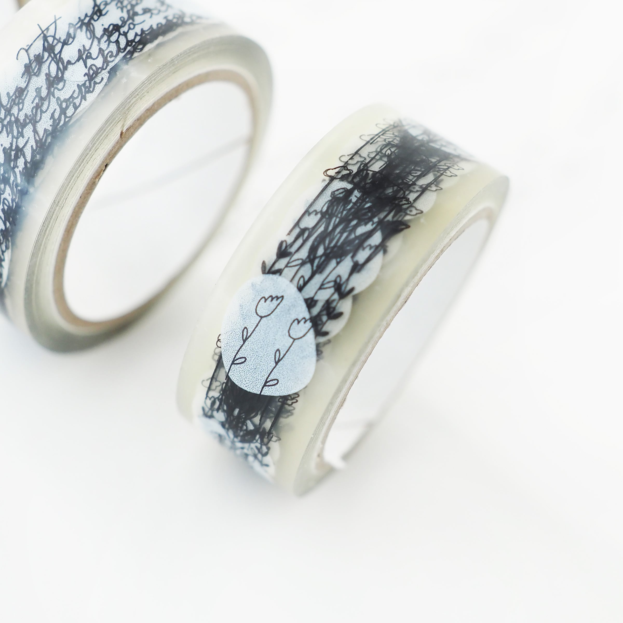 花と植物｜15mm｜透明マスキングテープ | ASANEL