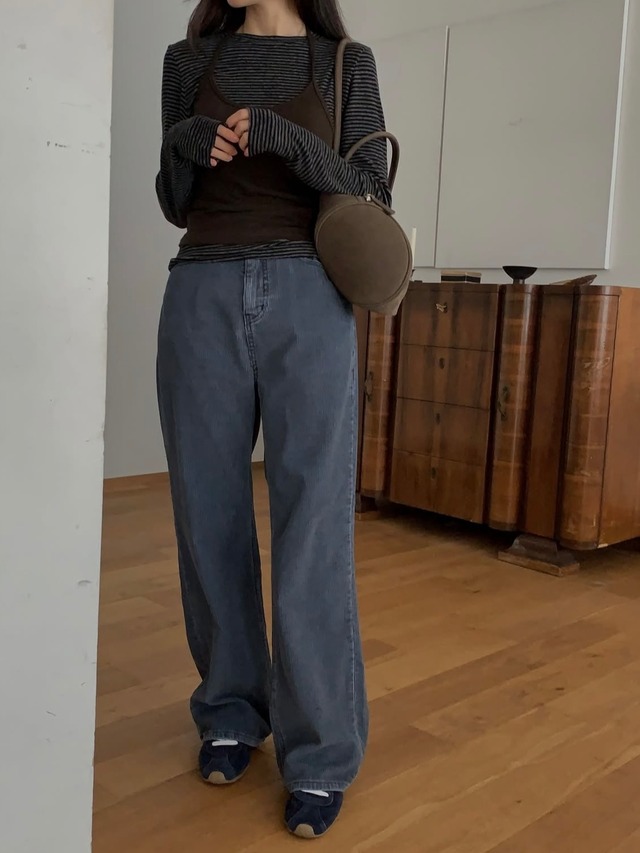 (予約) miel / 119 Fleece corduroy pants 3color