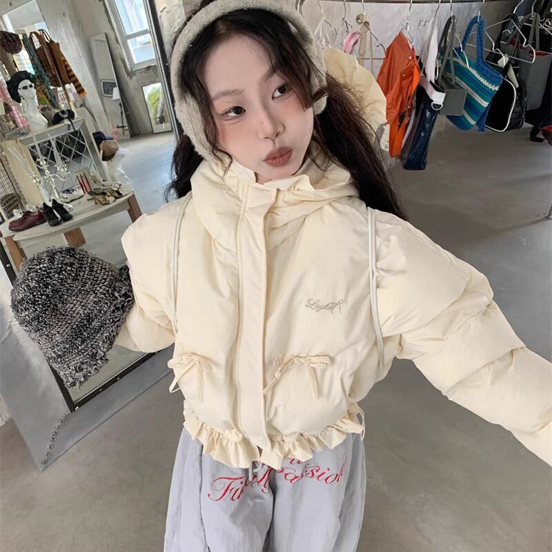 アイボリーリボン付きショートジャケット