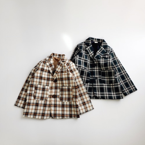 【送料無料・即納】tambourine check jacket〔タンバリンチェックジャケット〕　mamami