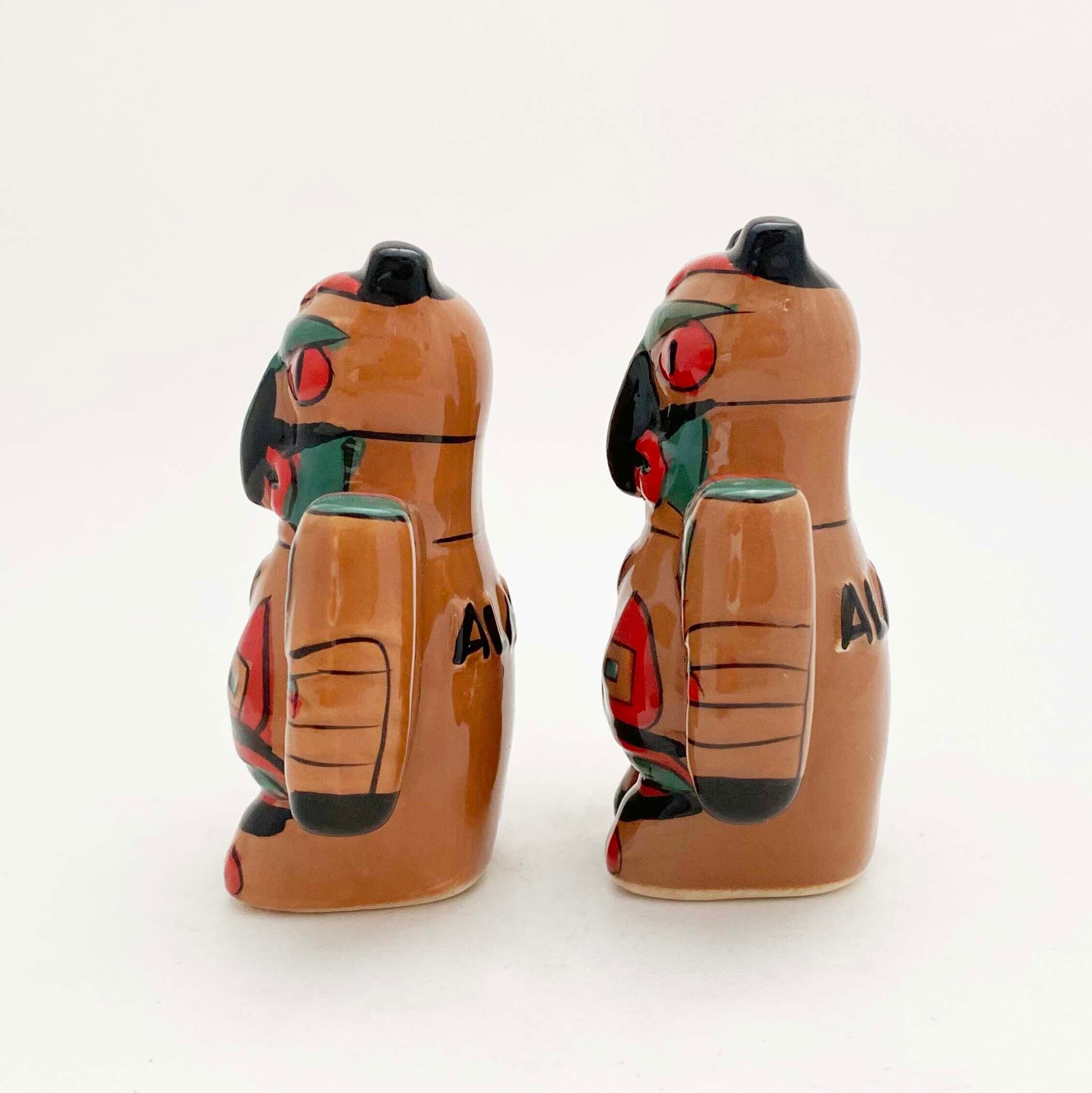 トーテムポール・ソルト＆ペッパー（陶器カラフル）