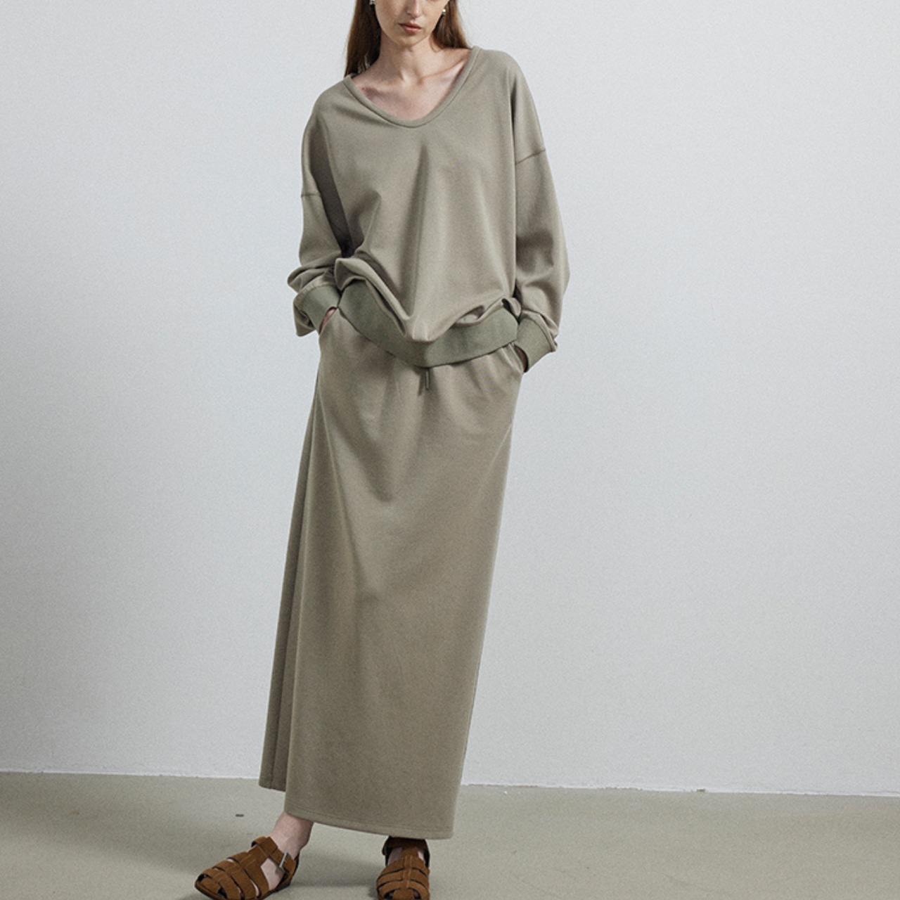 【セットアップ可】Long Skirt T3529