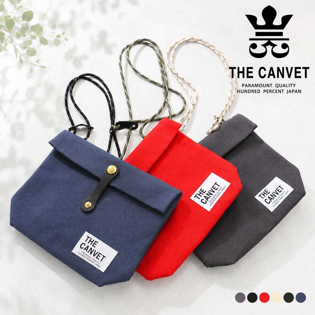 ハンドメイド　ポーチ、②トート、cancan バッグ サコッシュ ポーチ キャンバス 日本製 THE CANVET ザ キャン