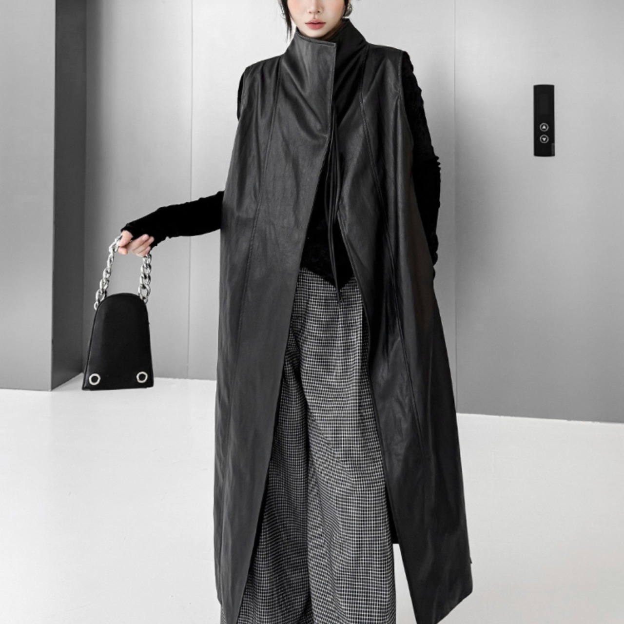 Fashionable PU leather vest(ME052)