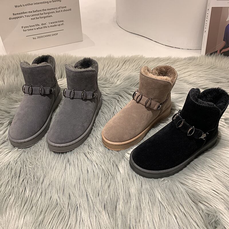 レッドベルベットカジュアルソリッド カラーブーツ 靴 シューズ コットン ソリッドカラー フェイクシューズ18379172449