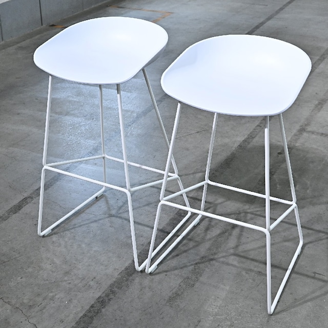 HAY 12万「ABOUT A STOOL/アバウト ア スツール/AAS 38」ハイチェア 2脚セット ヒー・ウェリング リビング バー カウンター カフェ ヘイ【中古家具/中古インテリア/USED家具ユーズド家具/リサイクル】