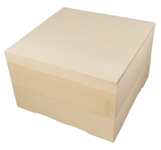 お節7寸2段重 白木箱