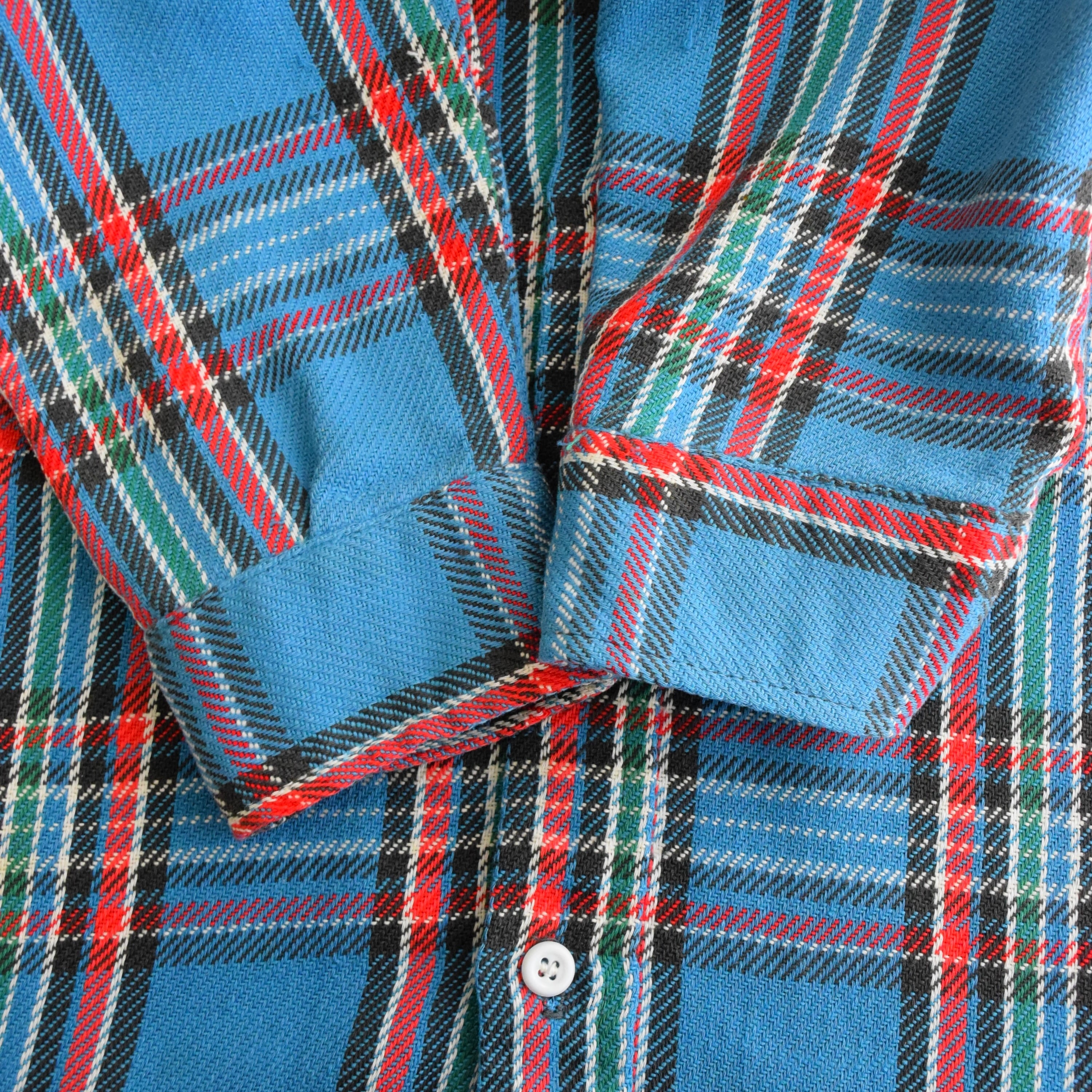 70's BIG MAC ネルシャツ メンズM ブルー ヘビネル フランネルシャツ