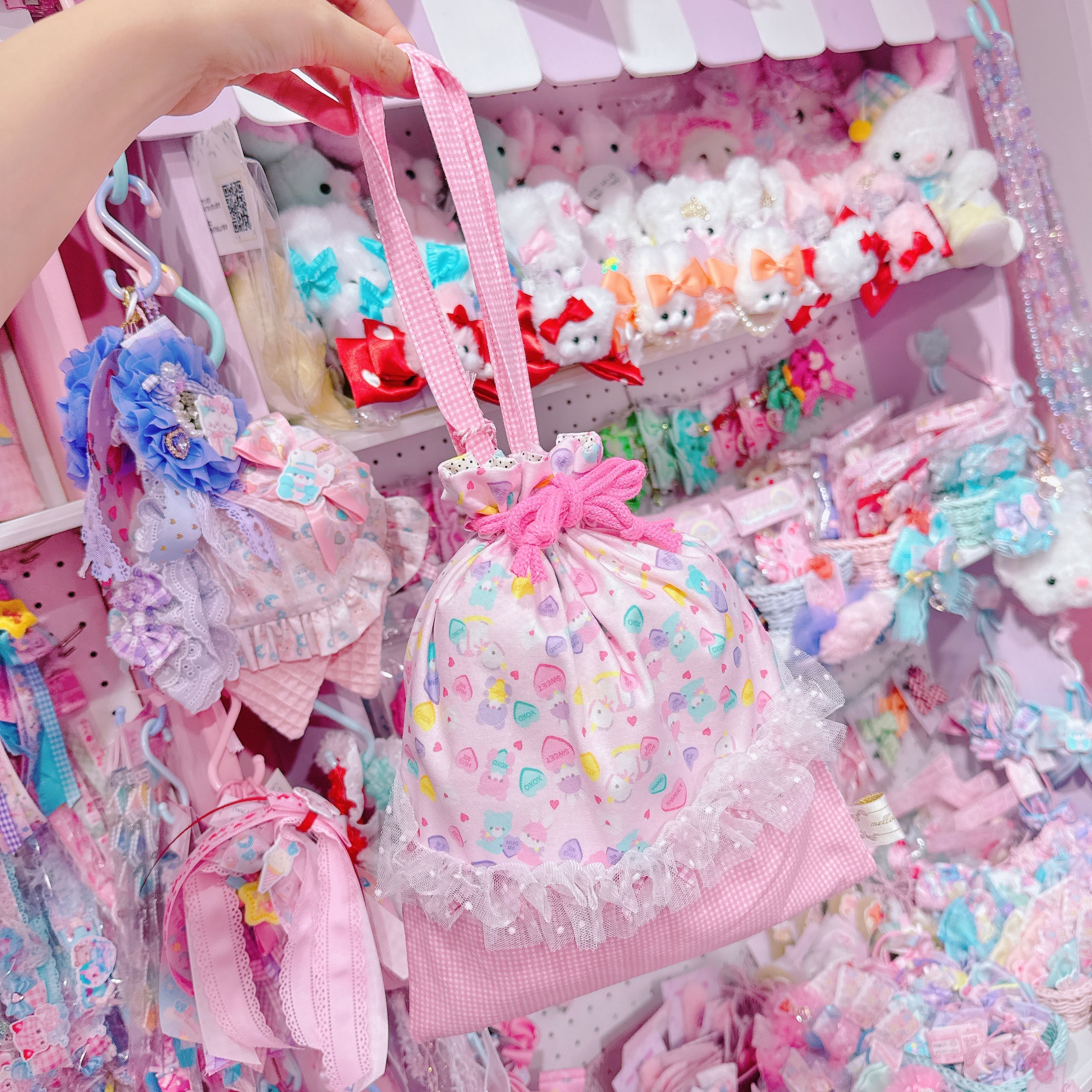 【A1】30-25持ち手付き巾着袋