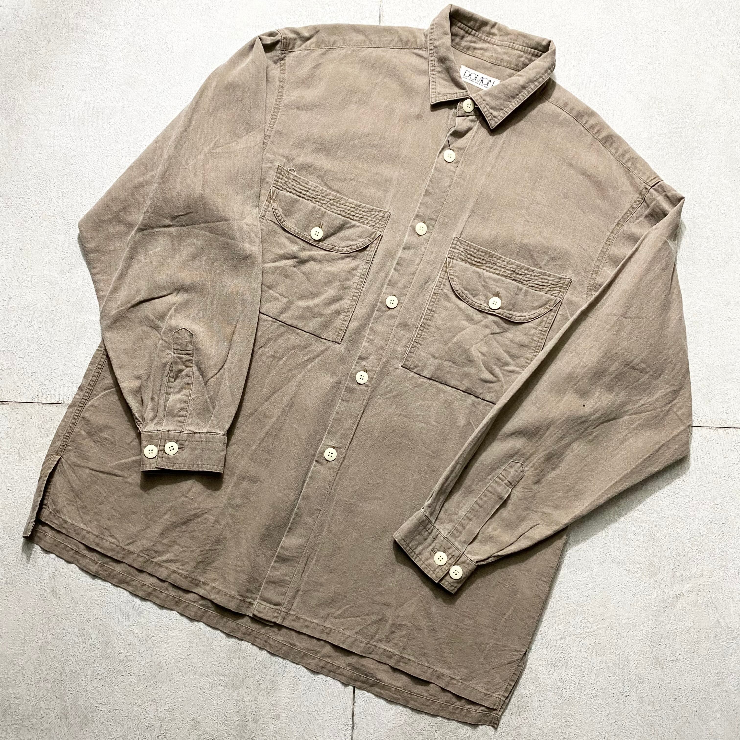 old DOMON HOMME design pockets cotton work shirt | NOIR ONLINE old DOMON HOMME design pockets cotton work shirt | NOIR ONLINE