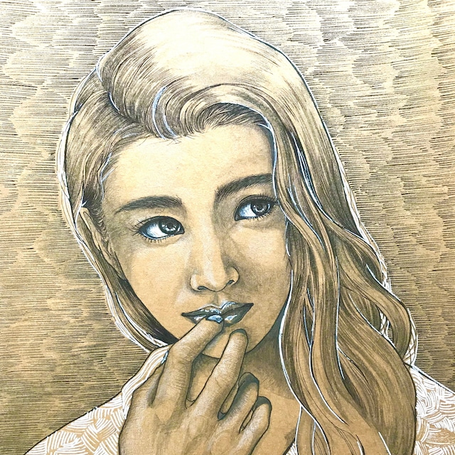 絵画 絵 ピクチャー 縁起画 モダン シェアハウス アートパネル アート art 14cm×14cm 一人暮らし 送料無料 インテリア 雑貨 壁掛け 置物 おしゃれ イラスト アクリル画 写実画 現代アート ロココロ 画家 : 近藤 真喜子 作品 : k-8