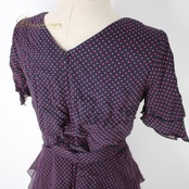 社交ダンス 衣装 スタンダード 上下セット ツーピース レッスンウェア パーティ衣装 水玉 ドット パープル系 SEKINE セキネ 紫 ピンク系 レトロ かわいい 可愛い 結婚式 おしゃれ ファッション ダンス レッスン用 プレゼント ギフト 謝恩会 大人用 軽量 伸縮性 素材 ポリエステル レディース 9号 M サイズ セットアップ 2点 体型カバー ステージ衣装