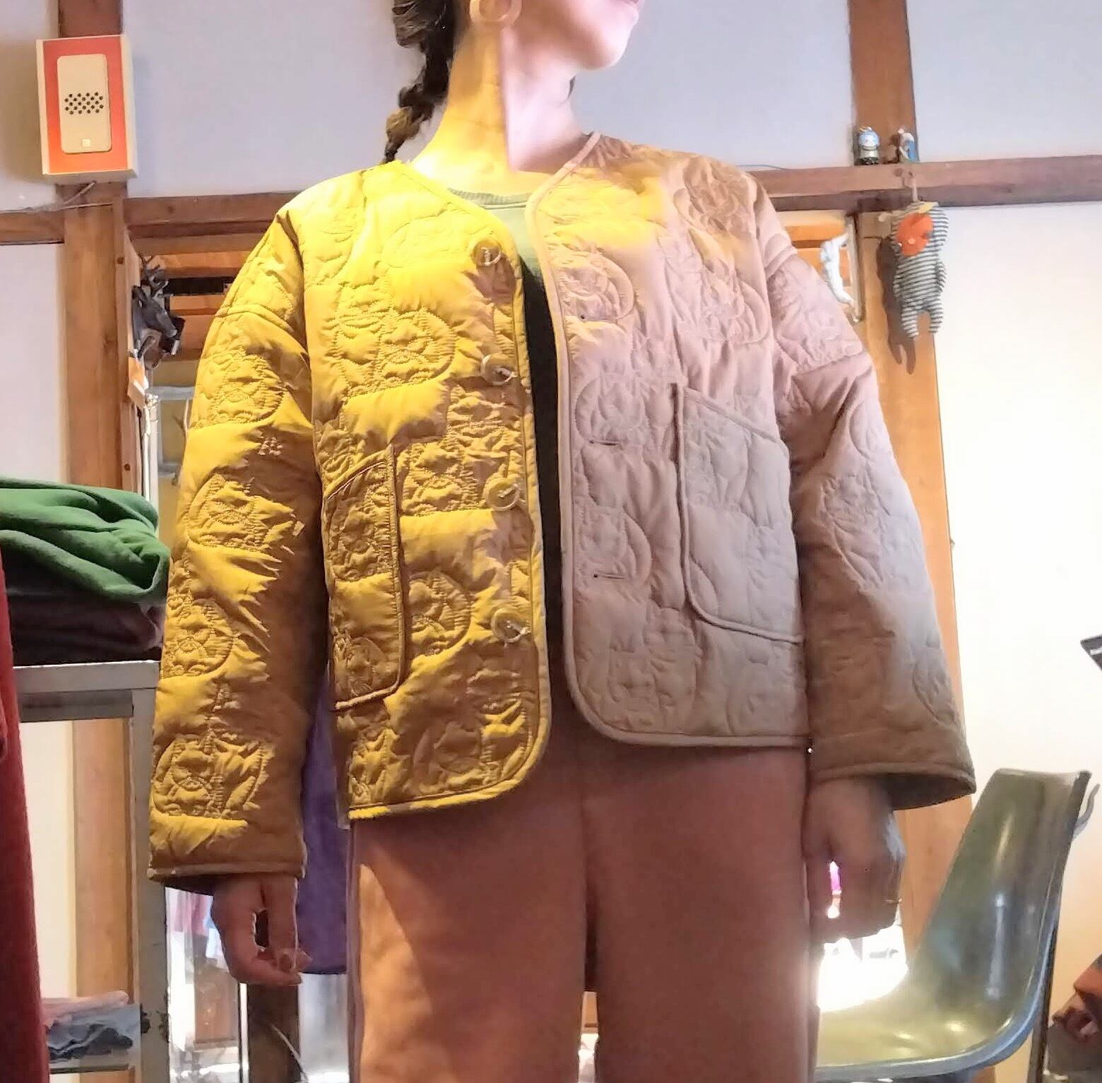 didizizi ディディジジ　ネコキルティングジャケット didizizi（ディディジジ）の「ネコキルティング JK（ノーカラー