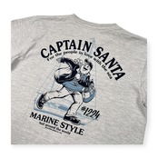 CAPTAIN SANTA キャプテンサンタ 背中BIGプリント 半袖Tシャツ サイズ LA /グレー/レディース