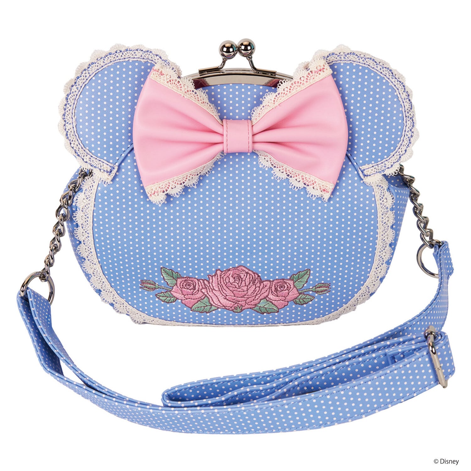 LF DISNEY MINNIE FLORAL AND LACE KISSLOCK CROSSBODY BAG_WDTB3214