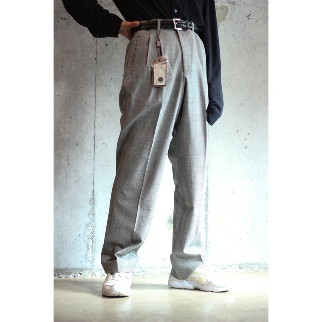 90s 00s PERRY ELLIS ペリーエリス チェックスラックス 優しく 茶色