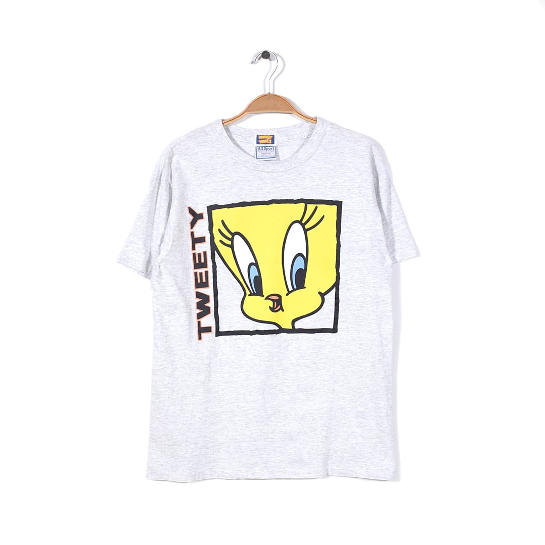 90s トゥイーティー USA製 ヴィンテージ Tシャツ 袖シングル 霜降り 