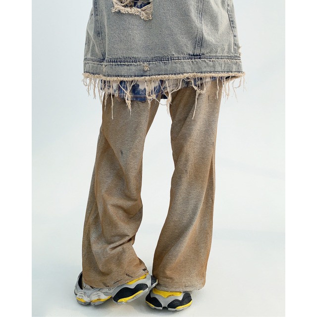 retro damaged sweatpants　レトロダメージスウェットパンツ　J0686