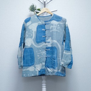 Dyed Chinese Shirt Light Blue