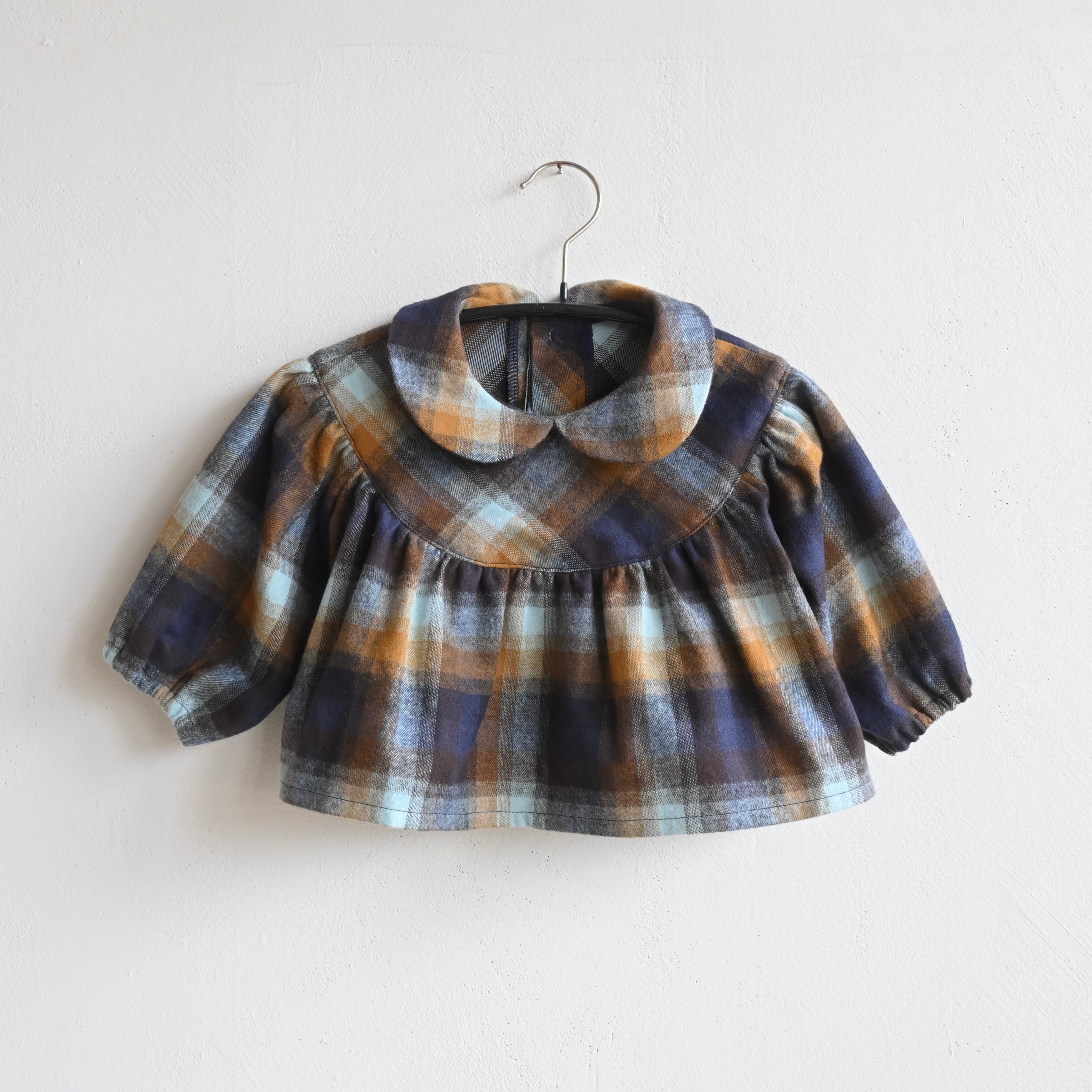 《mimi poupons 2025AW》ベビーブラウス / BLチェック
